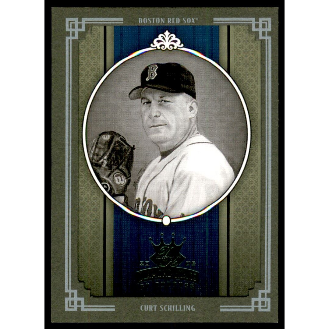 2005 Diamond Kings Framed Green B/W #39 Curt Schilling
