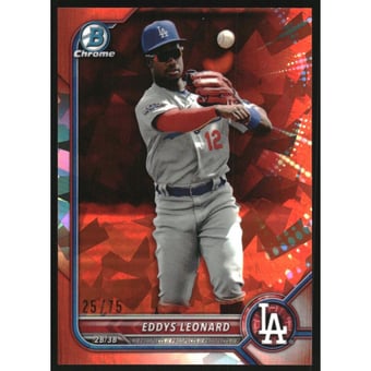 2022 Bowman Chrome Sapphire Prospects Orange Refractors #BCP229 Eddys Leonard