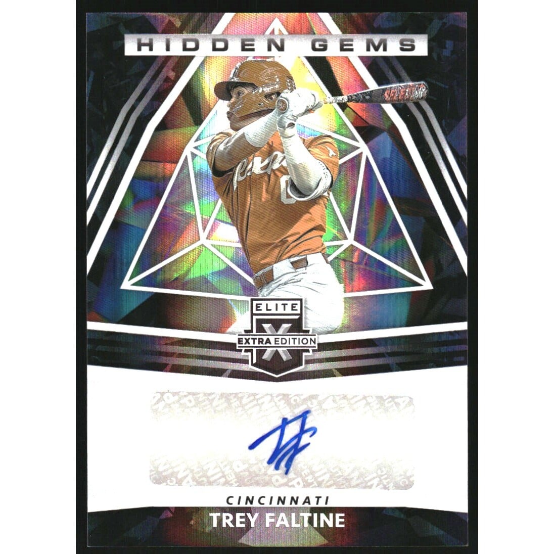 2022 Elite Extra Edition Hidden Gems Autographs Black #48 Trey Faltine