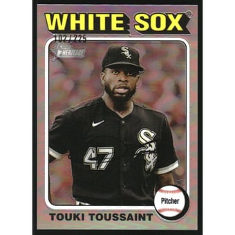 2024 Topps Heritage Chrome Silver Refractors #441 Touki Toussaint HN/225