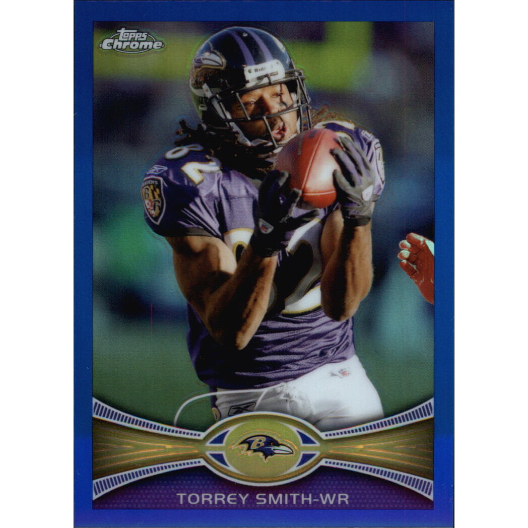 2012 Topps Chrome Blue Refractors #52 Torrey Smith 2012 Topps Chrome Blue Refractors #52 Torrey Smith