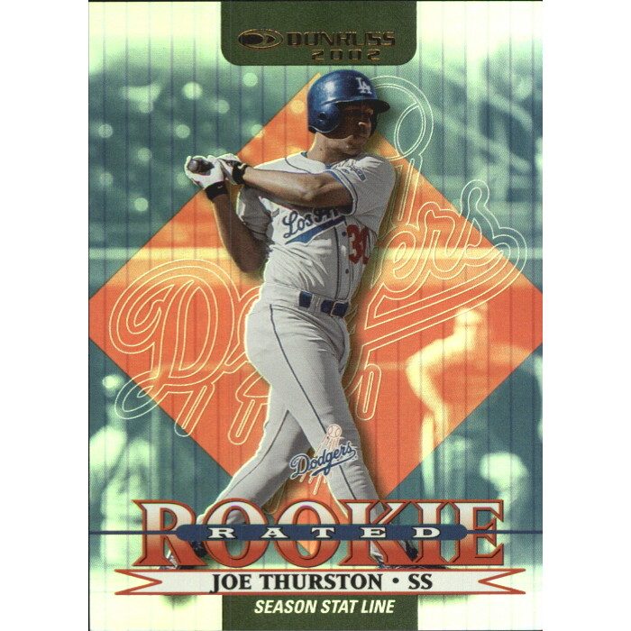 2002 Donruss Stat Line Season #196 Joe Thurston RR/46. rookie card picture