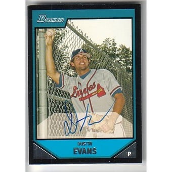 2007 Bowman Prospects #BP122 Dustin Evans AU