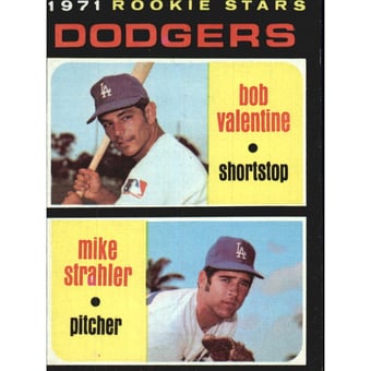 1971 Topps #188 Rookie Stars/Bob Valentine RC/Mike Strahler RC