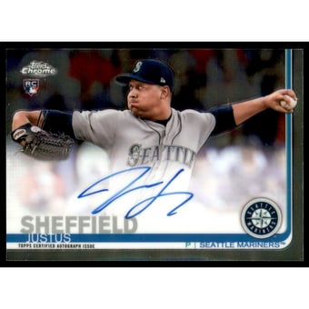 2019 Topps Chrome Rookie Autographs #RAJSH Justus Sheffield