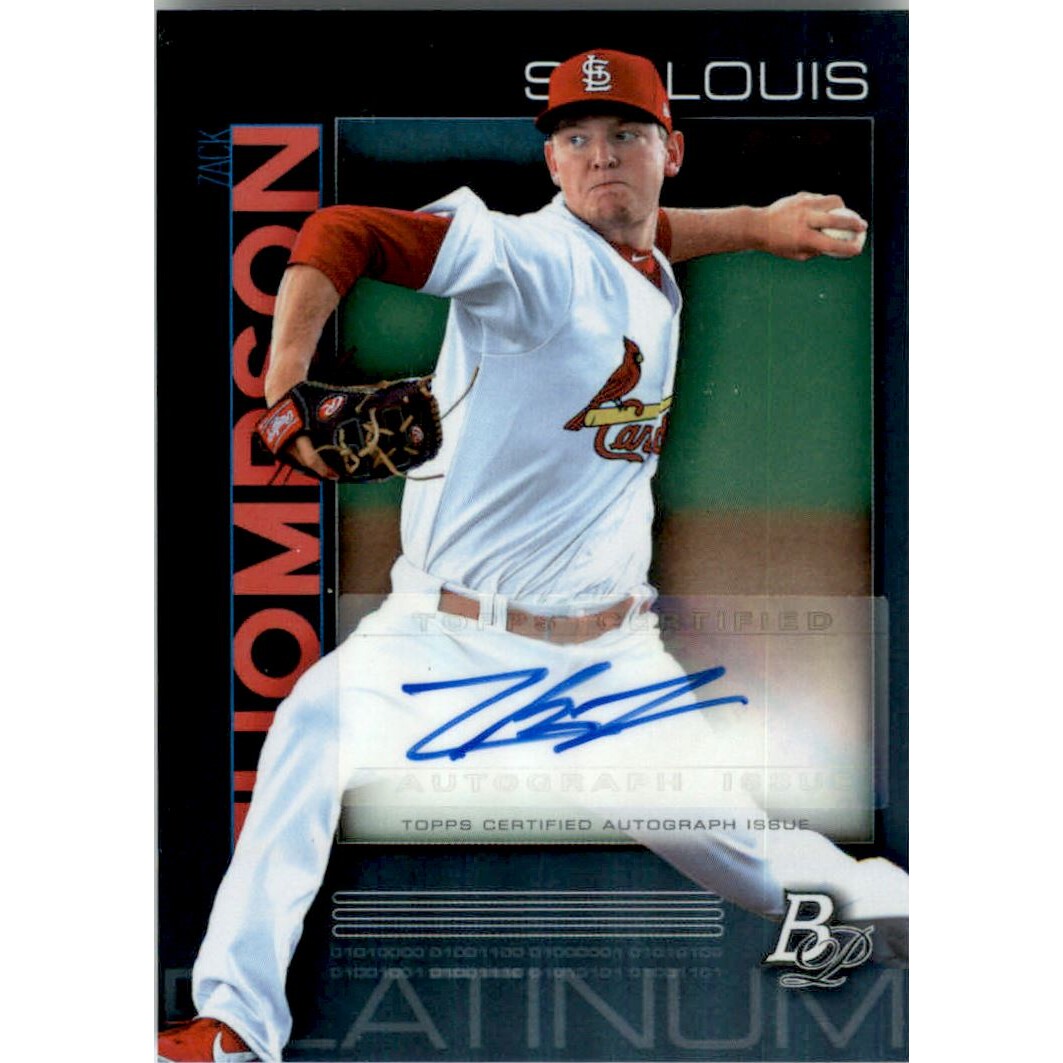 2020 Bowman Platinum Top Prospect Autographs #TOP69 Zack Thompson. rookie card picture