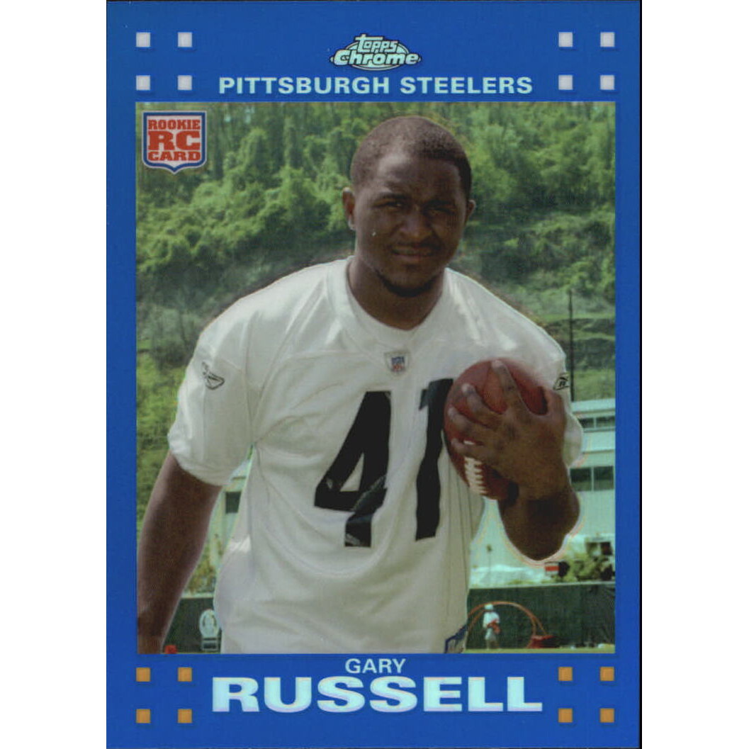 2007 Topps Chrome Blue Refractors #TC196 Gary Russell. rookie card picture