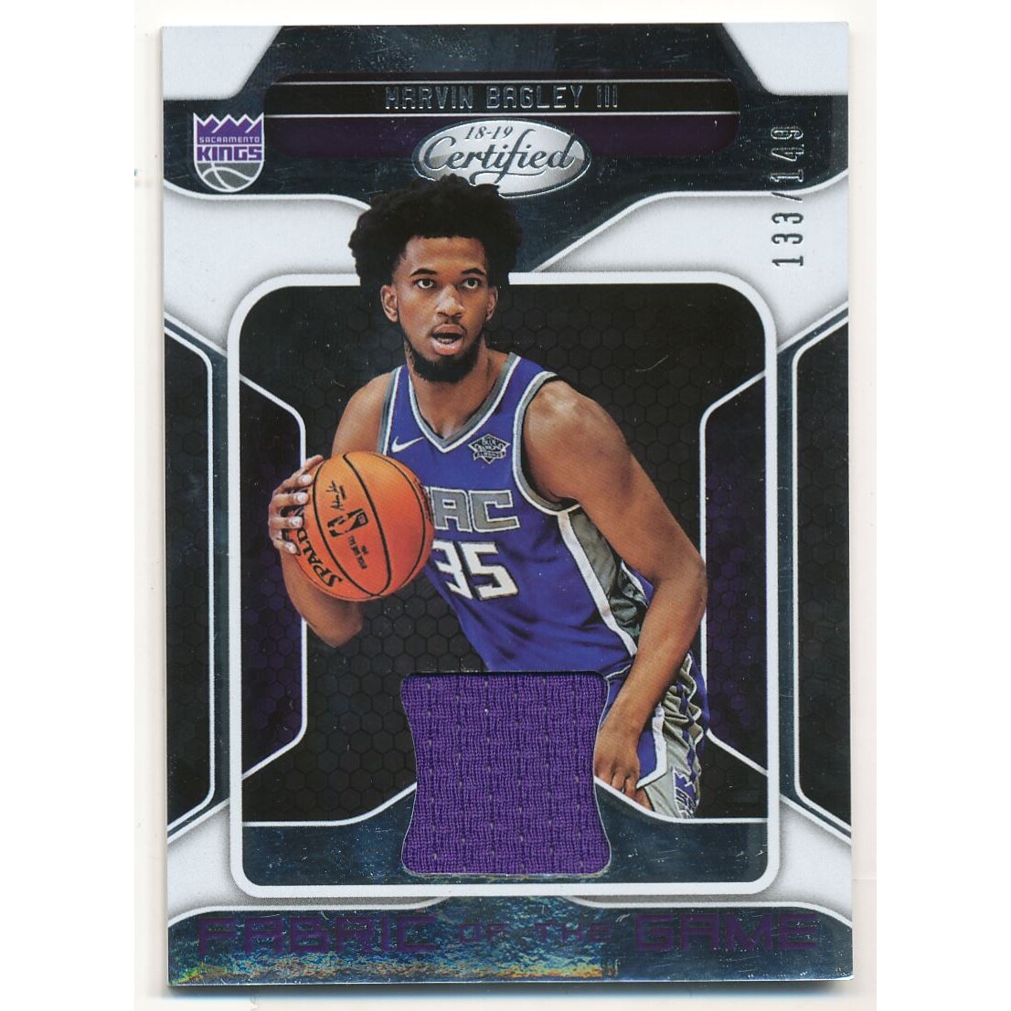 2018-19 Certified Fabric of the Game Rookie Relics #2 Marvin Bagley III 2018-19 Certified Fabric of the Game Rookie Relics #2 Marvin Bagley III