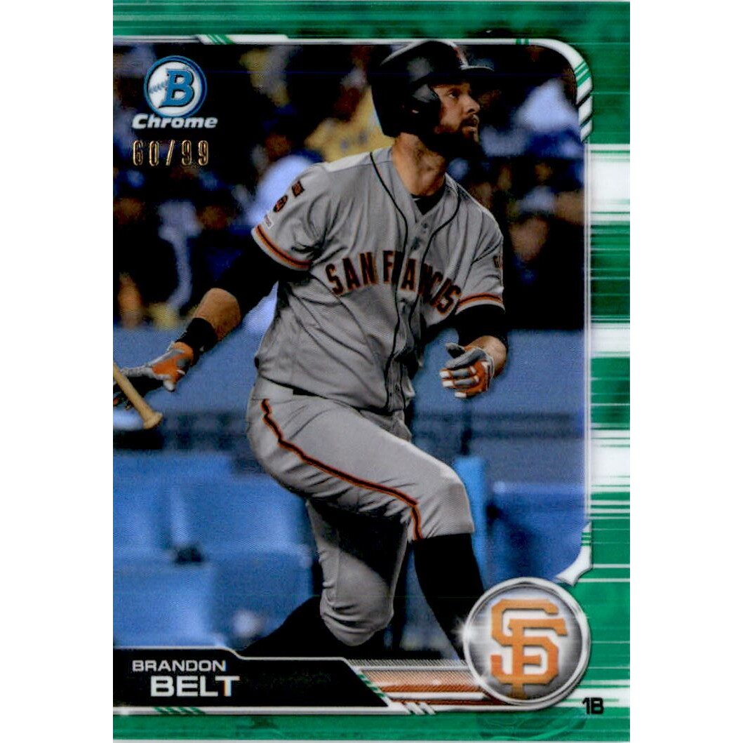 2019 Bowman Chrome Green Refractors #17 Brandon Belt