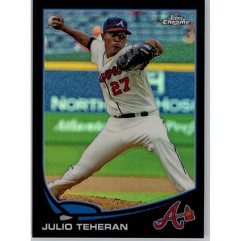 2013 Topps Chrome Black Refractors #23 Julio Teheran