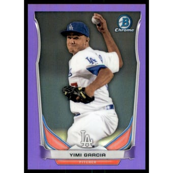 2014 Bowman Chrome Prospects Series 2 Purple Refractors #BCP43 Yimi Garcia