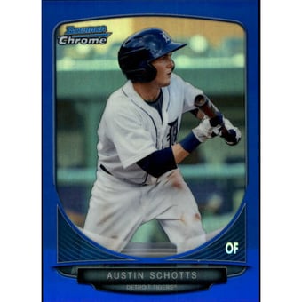 2013 Bowman Chrome Prospects Blue Refractors #BCP184 Austin Schotts