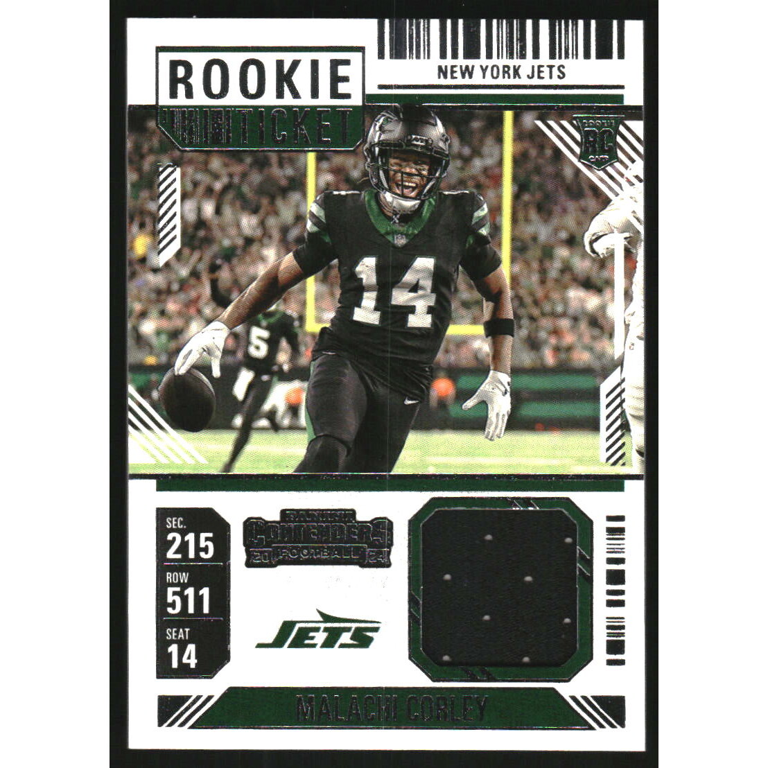 2024 Panini Contenders Rookie Ticket Swatches #27 Malachi Corley