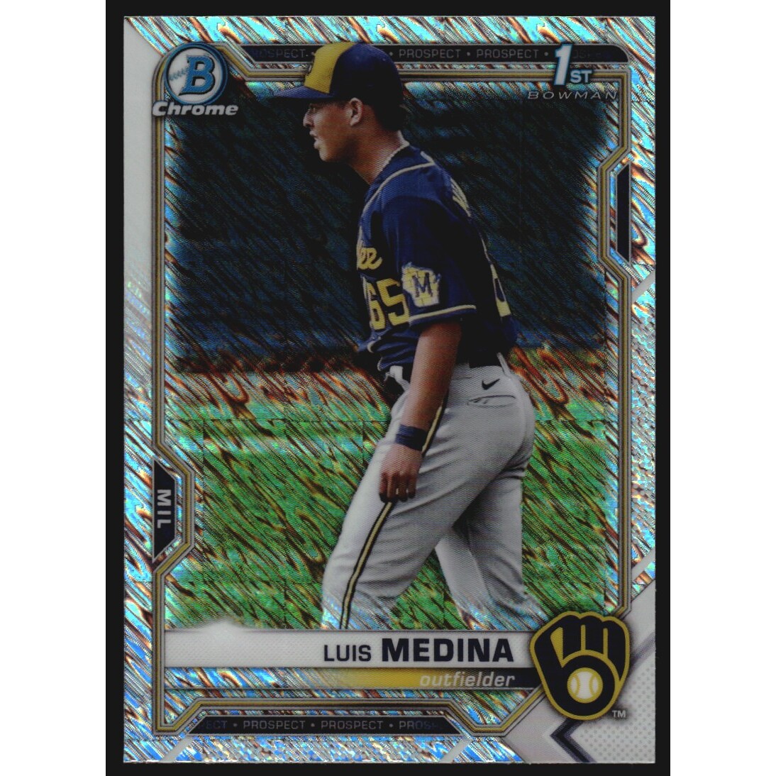2021 Bowman Chrome Prospects Shimmer Refractors #BCP202 Luis Medina