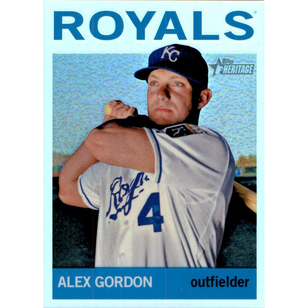 2013 Topps Heritage Chrome Refractors #HC39 Alex Gordon. rookie card picture