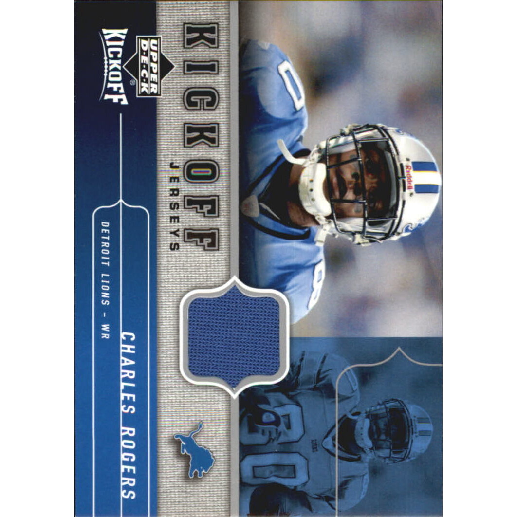 2005 Upper Deck Kickoff Game Jerseys #KJCR Charles Rogers. rookie card picture