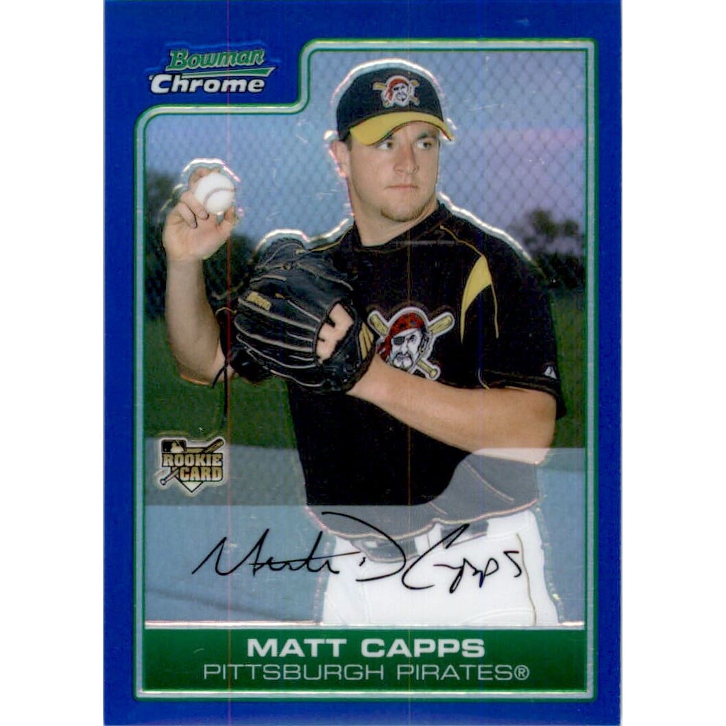 2006 Bowman Chrome Blue Refractors #205 Matt Capps. rookie card picture