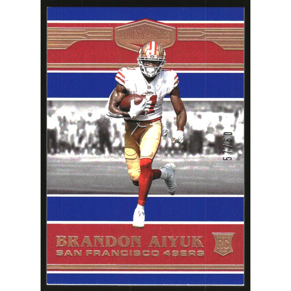 2020 Panini Plates and Patches Blue #175 Brandon Aiyuk