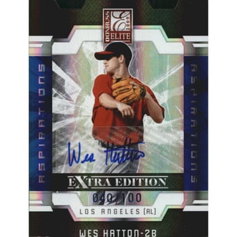 2009 Donruss Elite Extra Edition Signature Aspirations #50 Wes Hatton
