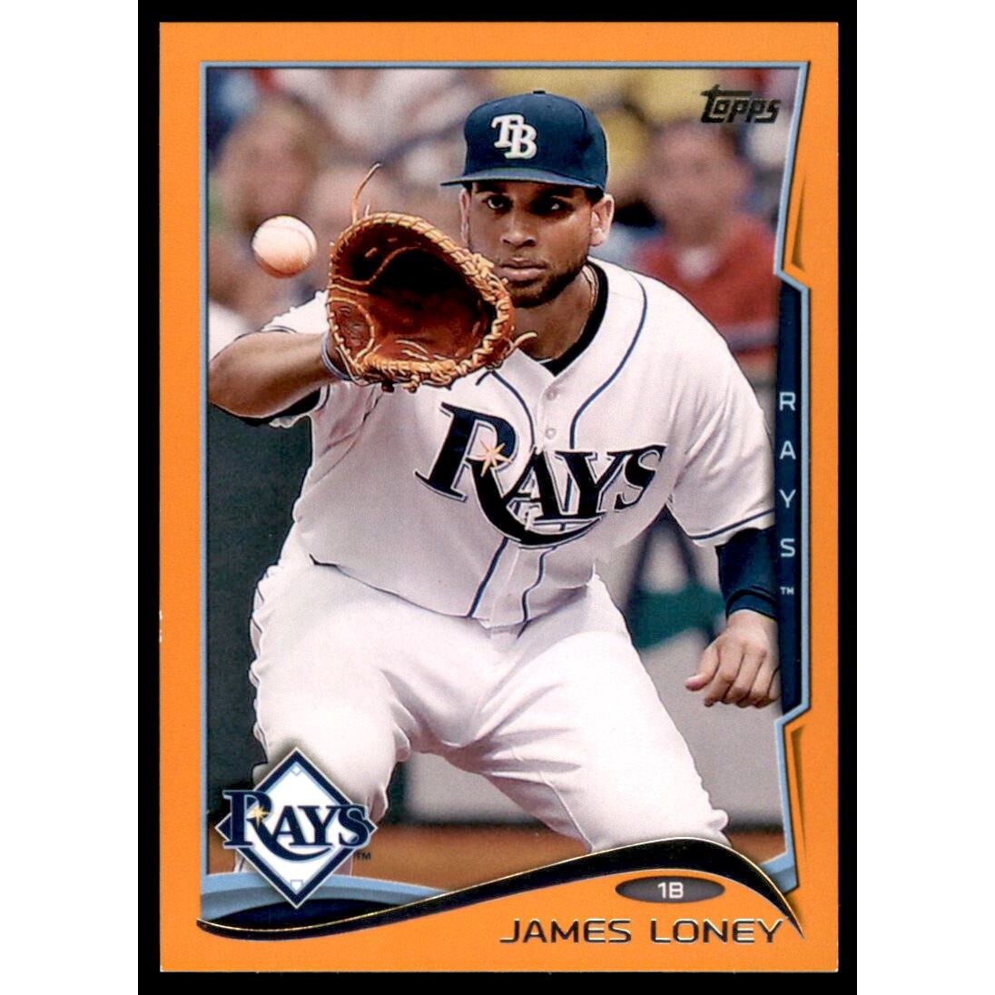 2014 Topps Factory Set Orange Border #328 James Loney. rookie card picture