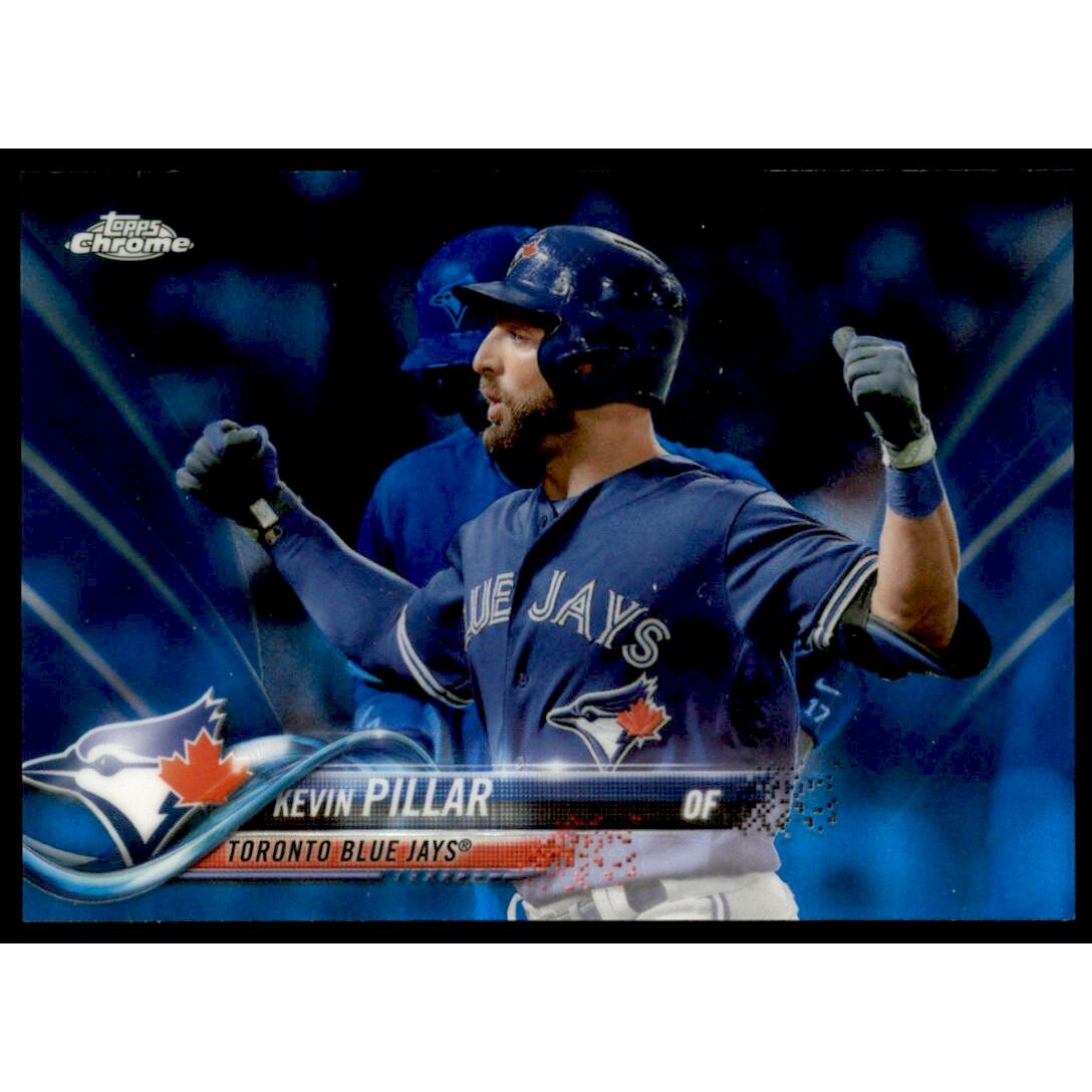 2018 Topps Chrome Blue Refractors #11 Kevin Pillar