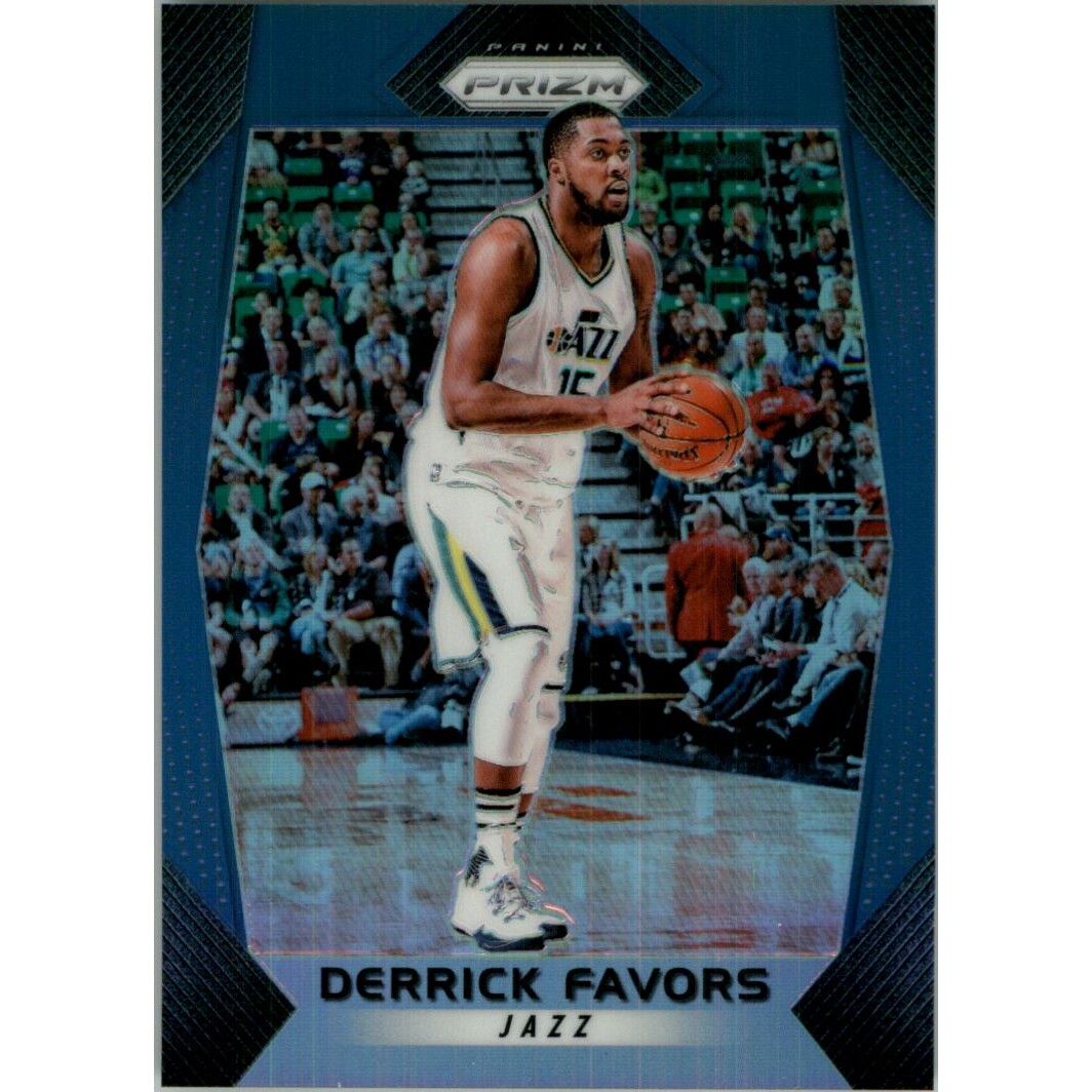 2017-18 Panini Prizm Prizms Blue #115 Derrick Favors