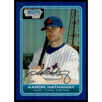 2006 Bowman Chrome Prospects Blue Refractors #BC46 Aaron Hathaway