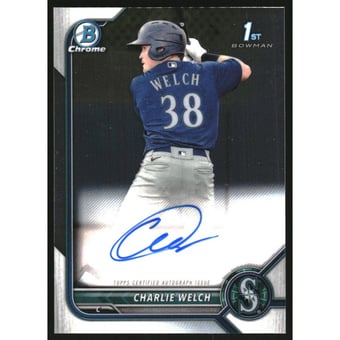 2022 Bowman Chrome Prospect Autographs #CPACW Charlie Welch
