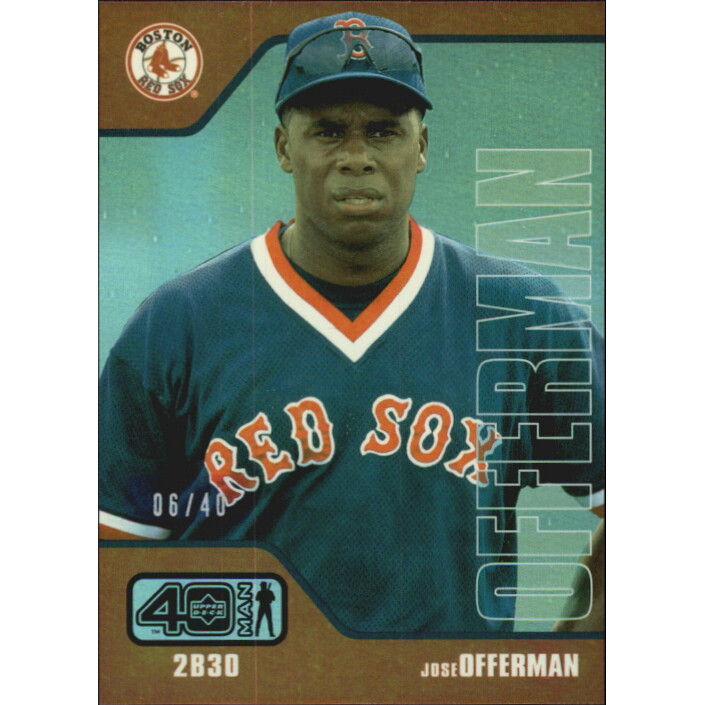 2002 Upper Deck 40-Man Electric Rainbow #282 Jose Offerman. rookie card picture
