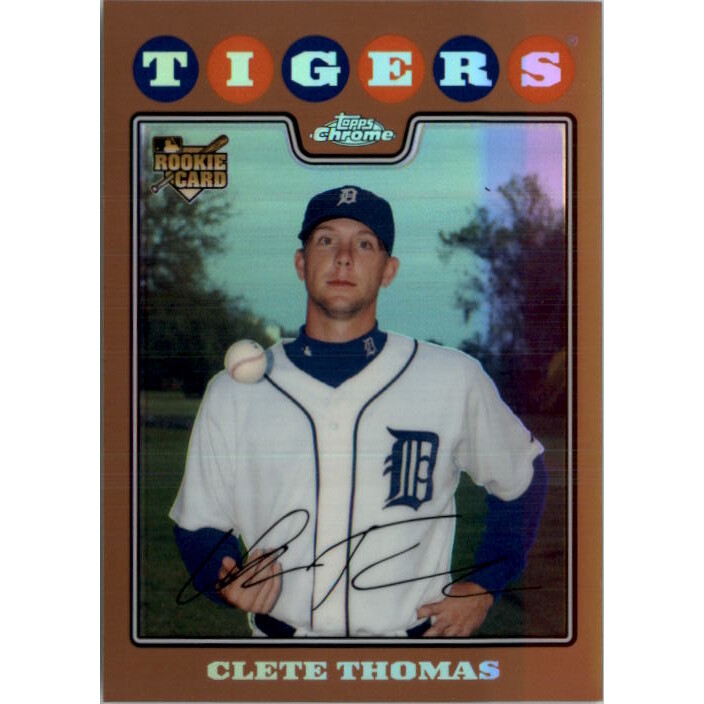 2008 Topps Chrome Copper Refractors #214 Clete Thomas. rookie card picture