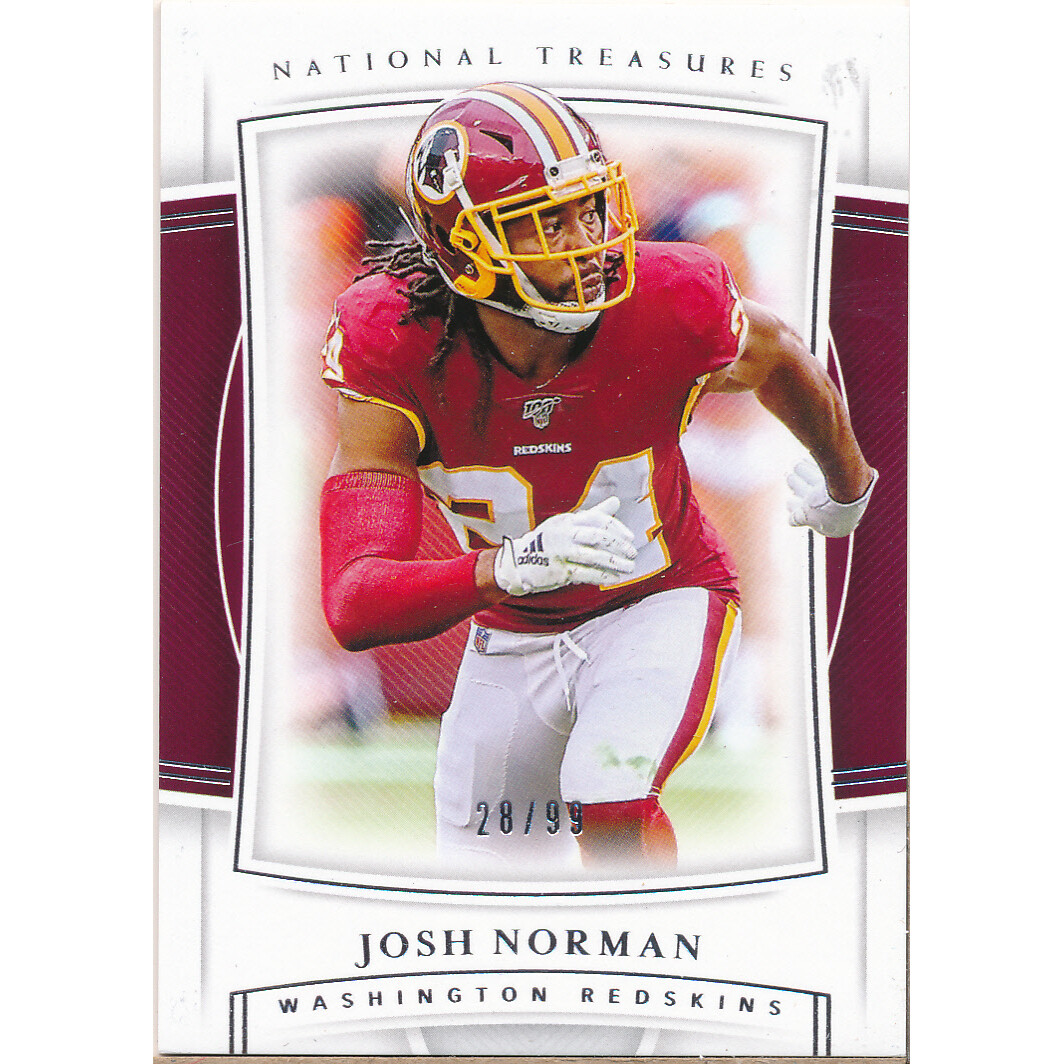 2019 Panini National Treasures #80 Josh Norman. rookie card picture