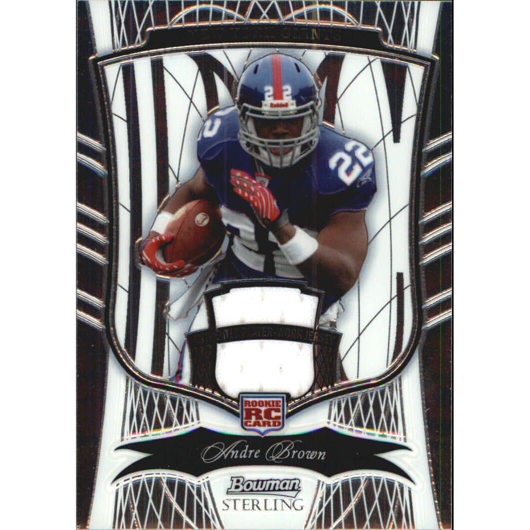 2009 Bowman Sterling #173A Andre Brown JSY/749 RC. rookie card picture