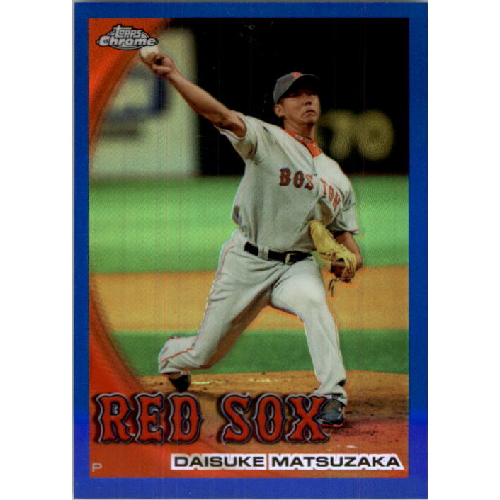 2010 Topps Chrome Blue Refractors #130 Daisuke Matsuzaka. rookie card picture