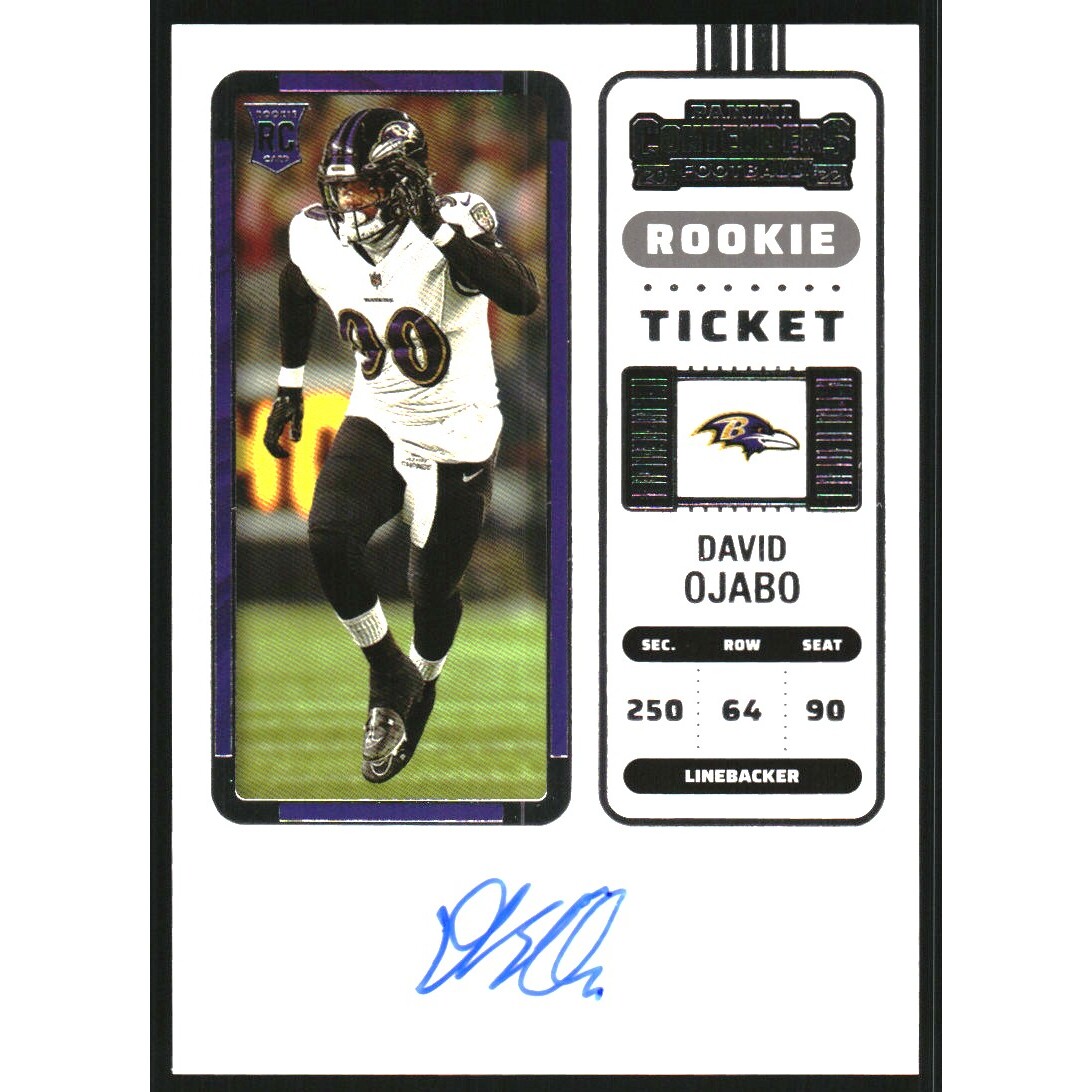 2022 Panini Contenders #168 David Ojabo AU RC. rookie card picture