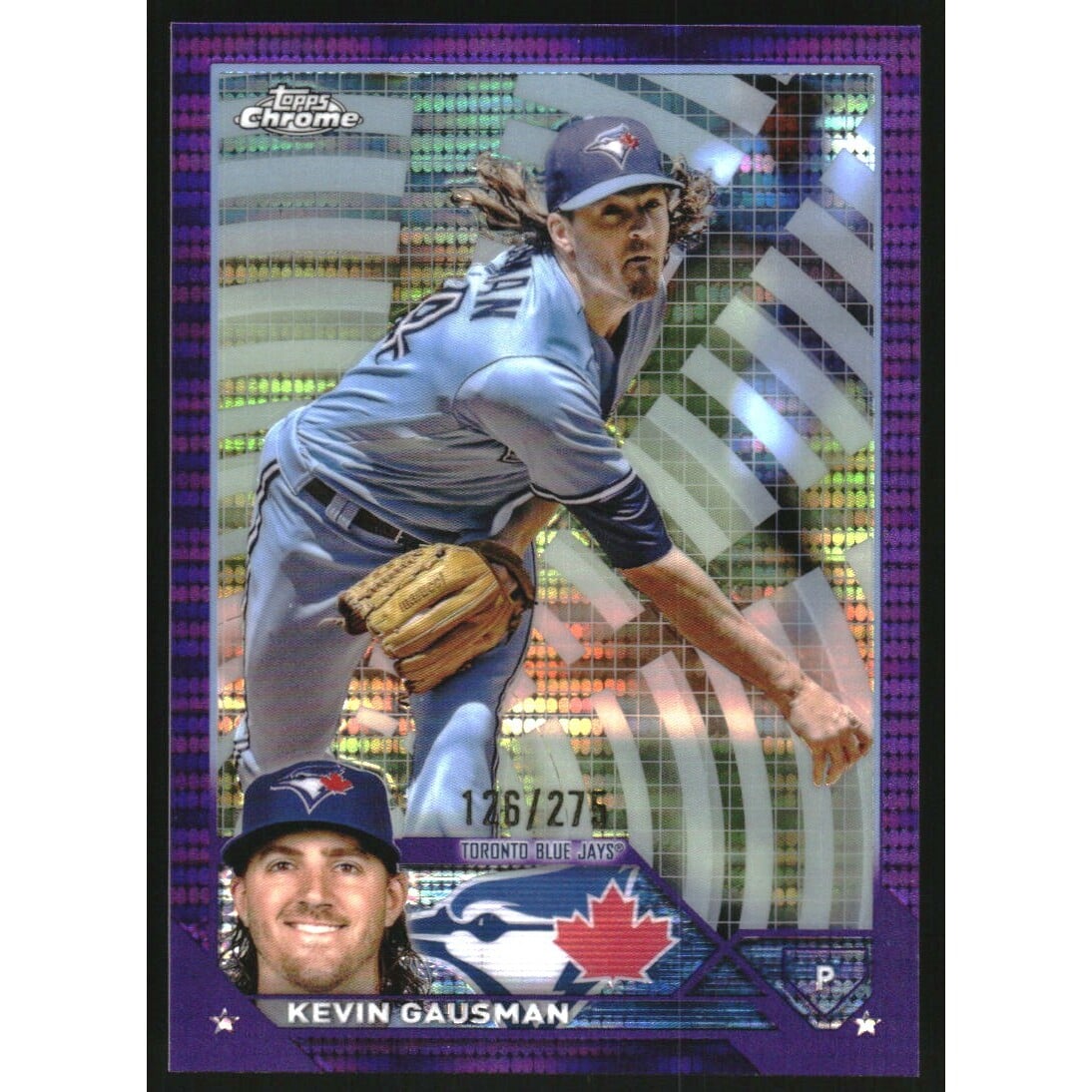 2023 Topps Chrome Purple Sonar Refractors #55 Kevin Gausman. rookie card picture