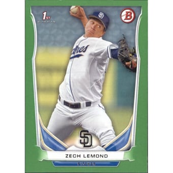 2014 Bowman Draft Green #DP64 Zech Lemond