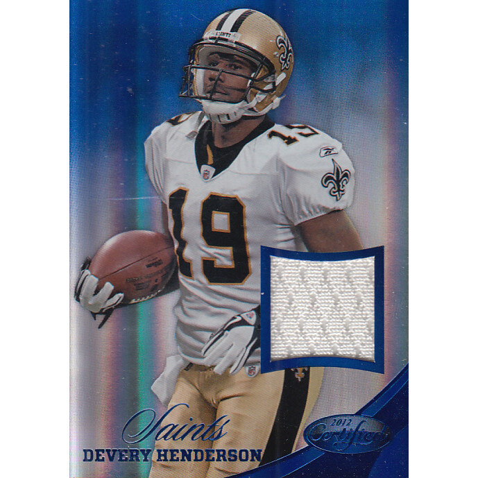 2012 Certified Mirror Blue Materials #14 Devery Henderson/99
