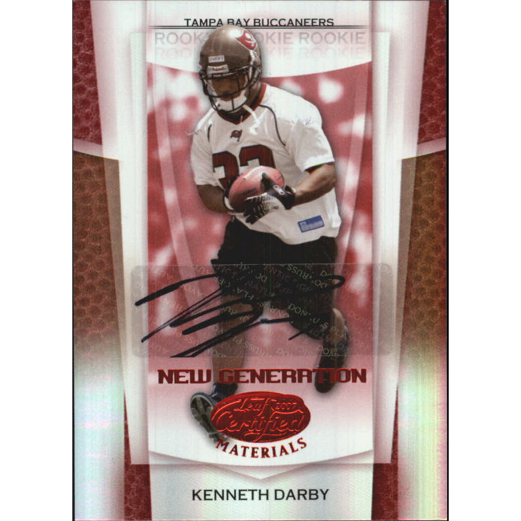 2007 Leaf Certified Materials Mirror Red Signatures #167 Kenneth Darby