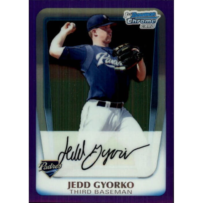 2011 Bowman Chrome Prospects Purple Refractors #BCP83 Jedd Gyorko. rookie card picture