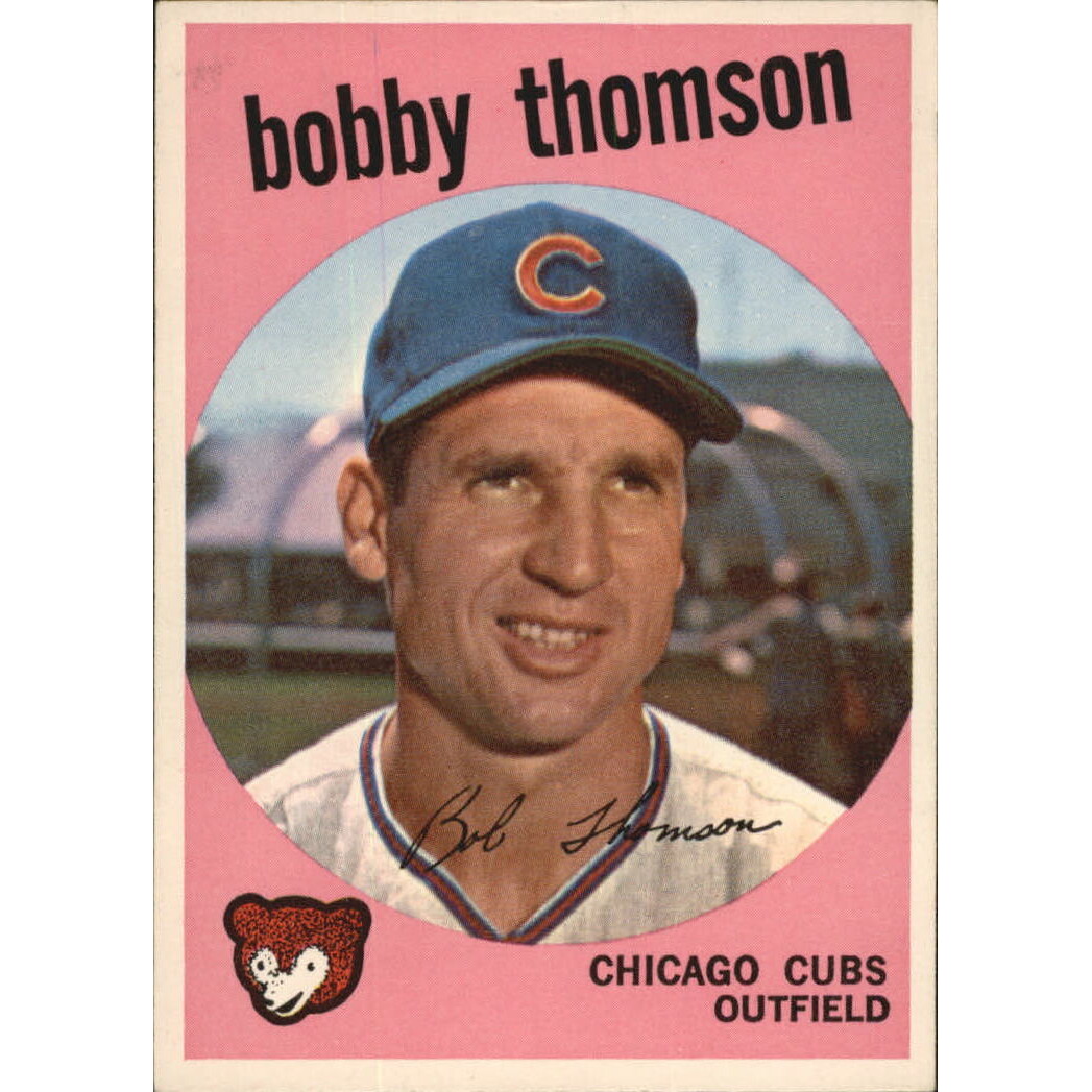 1959 Topps #429 Bobby Thomson. rookie card picture