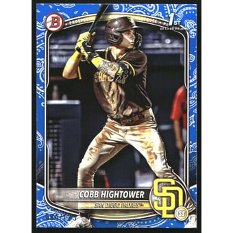 2025 Bowman Prospects Blue Pattern #BP104 Cobb Hightower