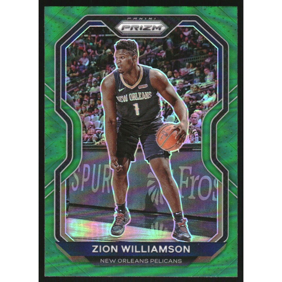 2020-21 Panini Prizm Prizms Green #185 Zion Williamson