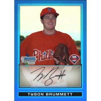2009 Bowman Chrome Prospects Blue Refractors #BCP29 Tyson Brummett