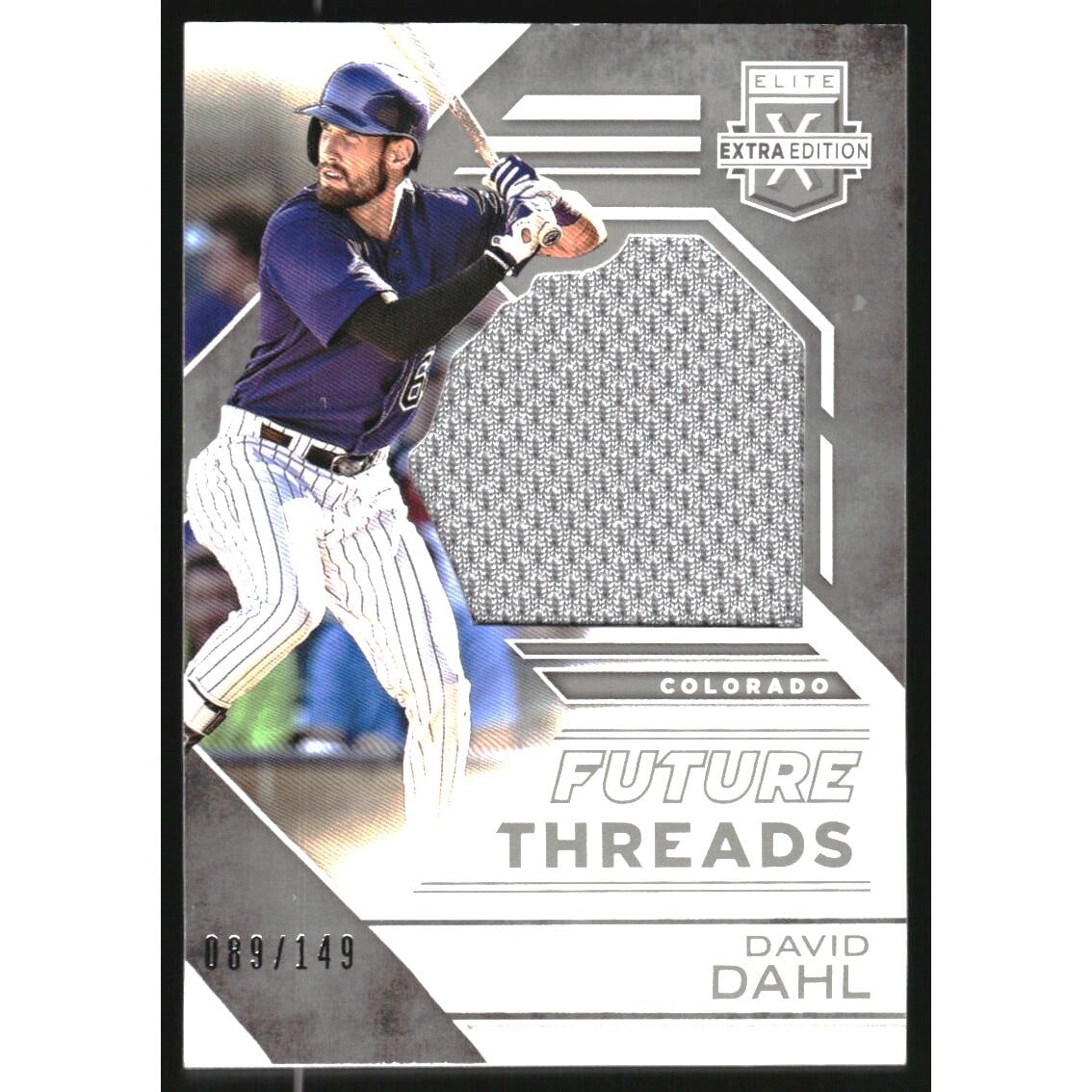 2016 Elite Extra Edition Future Threads Silhouettes Silver #18 David Dahl/149