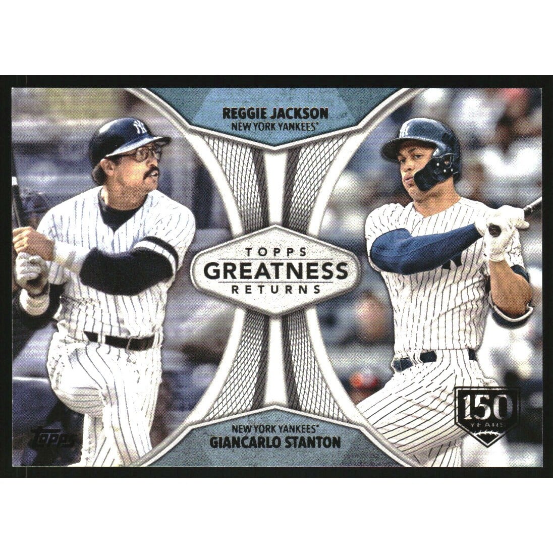 2019 Topps Greatness Returns 150th Anniversary #GR4 Giancarlo Stanton/Reggie Jackson