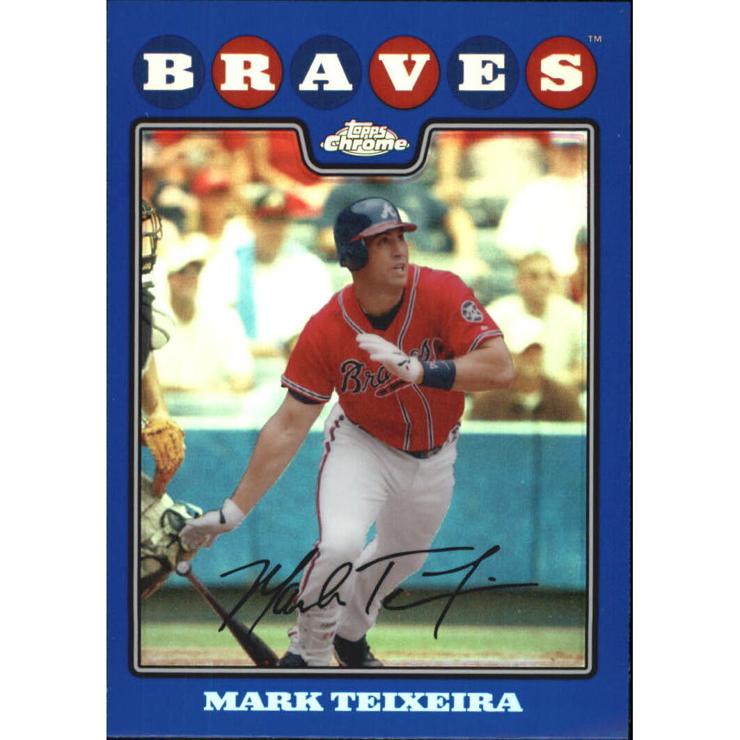 2008 Topps Chrome Blue Refractors #87 Mark Teixeira