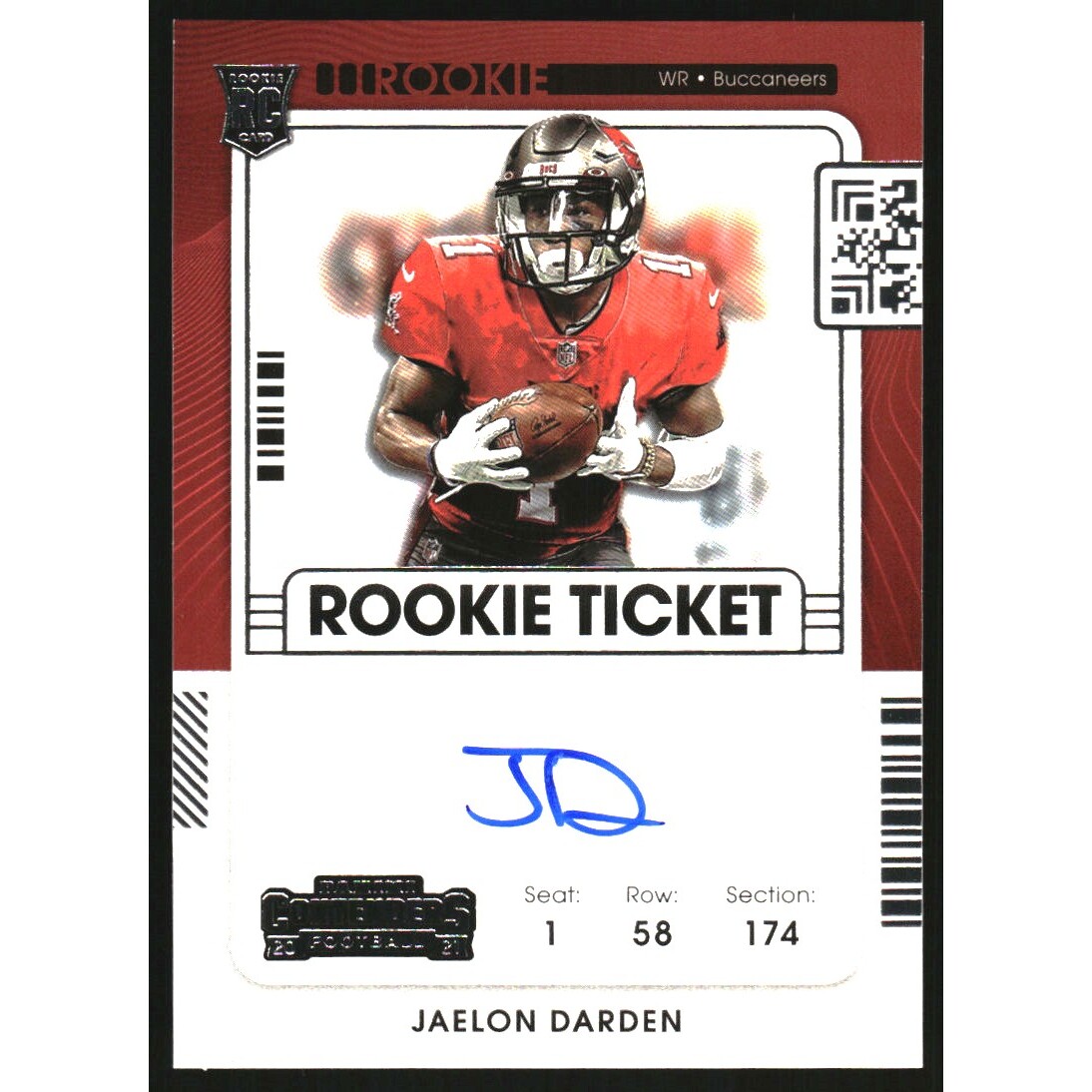 2021 Panini Contenders #135B Jaelon Darden AU VAR
