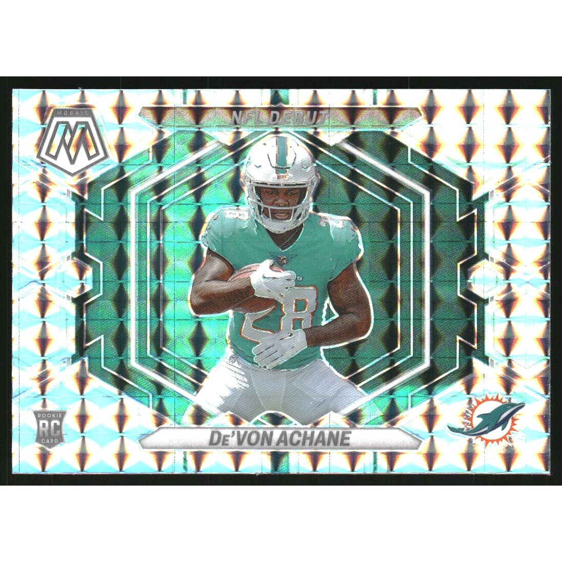 2023 Panini Mosaic NFL Debut Mosaic #8 De'Von Achane