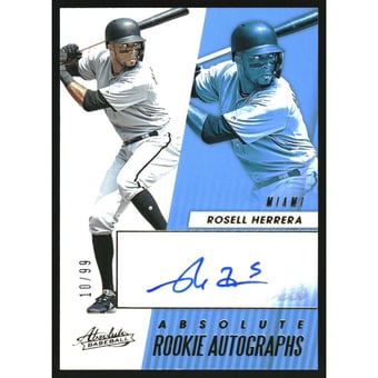 2019 Absolute Rookie Autographs #12 Rosell Herrera