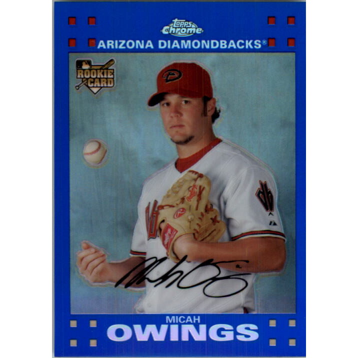2007 Topps Chrome Blue Refractors #283 Micah Owings. rookie card picture